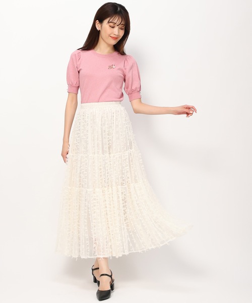 MISCH MASCH(ミッシュマッシュ)の「リボンチュールスカート/MM437204(スカート・レディース・ブラック/アイボリー・フリ-)」の16枚目の写真