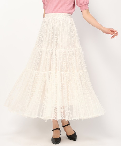 MISCH MASCH(ミッシュマッシュ)の「リボンチュールスカート/MM437204(スカート・レディース・ブラック/アイボリー・フリ-)」の11枚目の写真