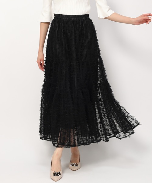MISCH MASCH(ミッシュマッシュ)の「リボンチュールスカート/MM437204(スカート・レディース・ブラック/アイボリー・フリ-)」の14枚目の写真