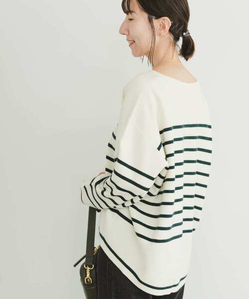 ITEMS URBANRESEARCH（アイテムズ アーバンリサーチ）の「ミラノリブボーダーニットプルオーバー（ニット/セーター・レディース・ブルー系その他/グリーン系その他/ブラック系その他・FREE）」の18枚目の写真