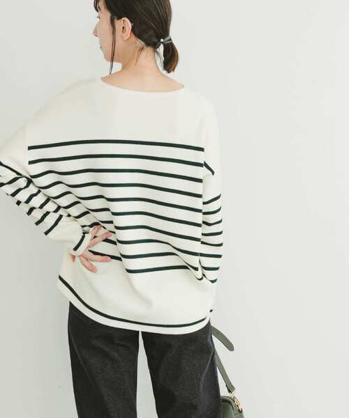 ITEMS URBANRESEARCH（アイテムズ アーバンリサーチ）の「ミラノリブボーダーニットプルオーバー（ニット/セーター・レディース・ブルー系その他/グリーン系その他/ブラック系その他・FREE）」の19枚目の写真