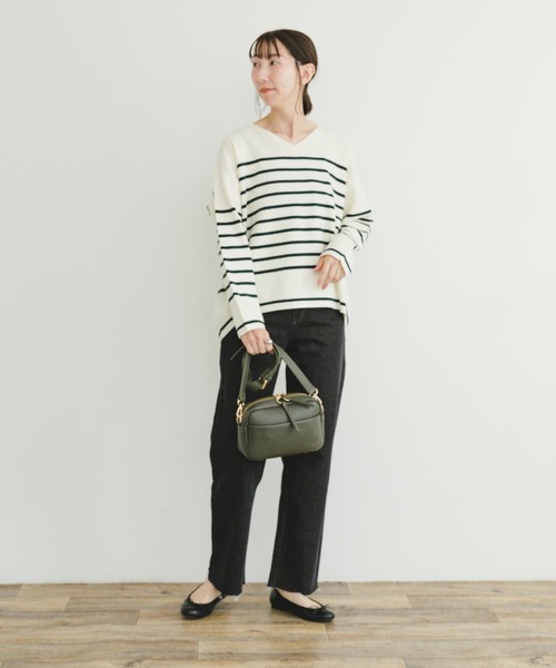 ITEMS URBANRESEARCH（アイテムズ アーバンリサーチ）の「ミラノリブボーダーニットプルオーバー（ニット/セーター・レディース・ブルー系その他/グリーン系その他/ブラック系その他・FREE）」の21枚目の写真