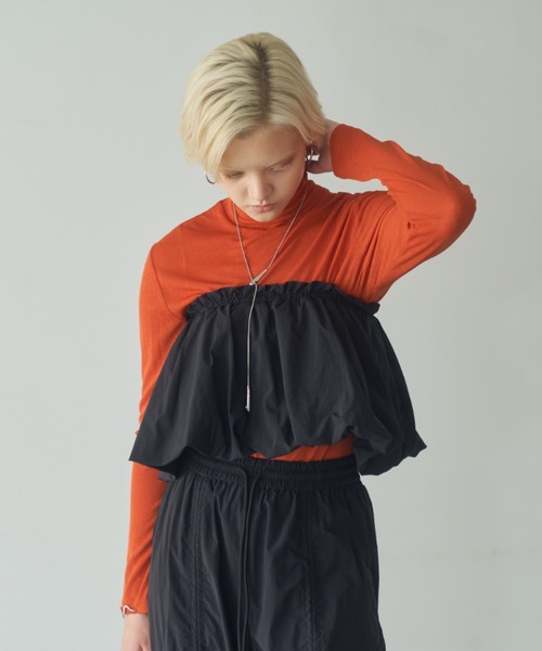 Happy John(ハッピージョン)の「multiway balloon bustier/マルチウェイバルーンビスチェ(ベスト・レディース・シルバー/ブラック・FREE)」の4枚目の写真