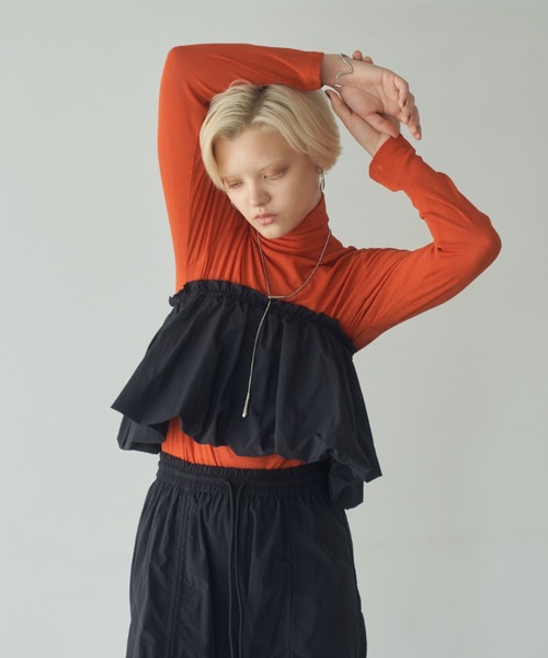 Happy John(ハッピージョン)の「multiway balloon bustier/マルチウェイバルーンビスチェ(ベスト・レディース・シルバー/ブラック・FREE)」の5枚目の写真