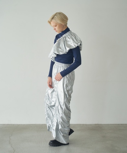 Happy John(ハッピージョン)の「multiway balloon bustier/マルチウェイバルーンビスチェ(ベスト・レディース・シルバー/ブラック・FREE)」の22枚目の写真