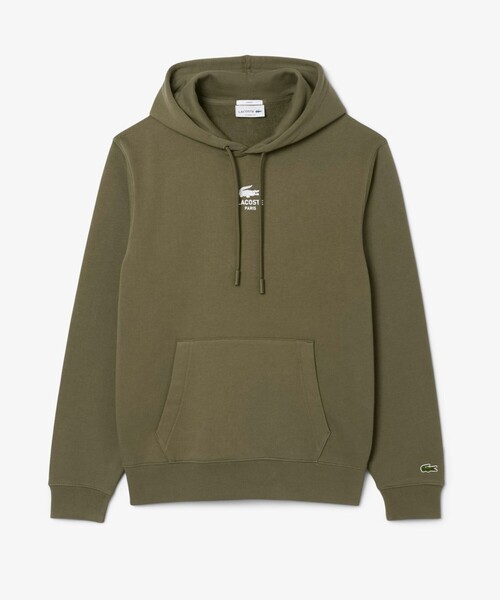 LACOSTE（ラコステ）の「裏パイル地 バックプリントスウェットパーカー（パーカー・メンズ・オフホワイト/ワイン/ダークネイビー/ライトブルー/ブラック/オリーブ・L/M/S/XS/XL）」の3枚目の写真