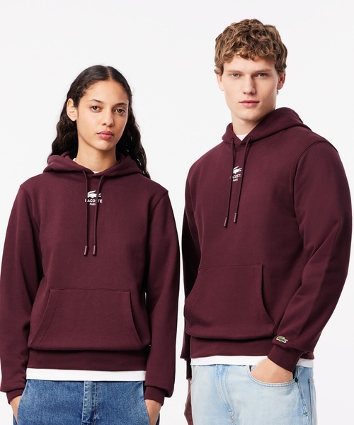 LACOSTE（ラコステ）の「裏パイル地 バックプリントスウェットパーカー（パーカー・メンズ・オフホワイト/ワイン/ダークネイビー/ライトブルー/ブラック/オリーブ・L/M/S/XS/XL）」の6枚目の写真