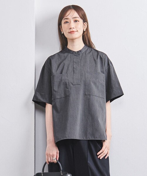 新品タグ付✨ユナイテッドアローズ バンドカラー ポケット 5S シャツ UNITED ARROWS（ユナイテッドアローズ）の「バンドカラー ポケット 5S