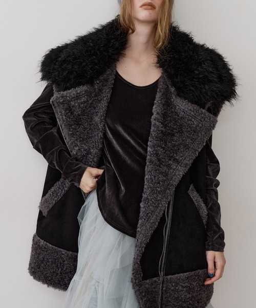 セール】BIGボリュームムートンベスト（ベスト）｜J1U by LA BELLE