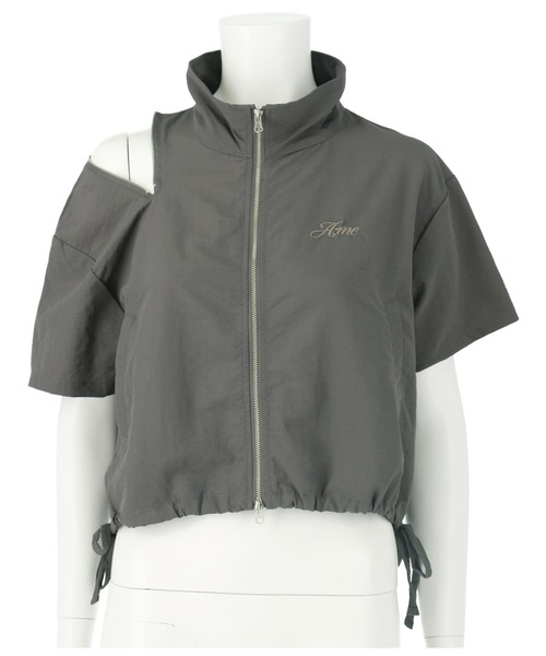ANAP GｉRL（アナップガール）の「【ティーンズライン】肩ジップ付ナイロンブルゾン（M、Lサイズ）（ブルゾン・キッズ・スミクロ/カーキ・M/L）」の17枚目の写真