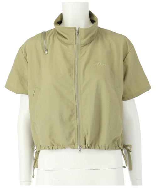 ANAP GｉRL（アナップガール）の「【ティーンズライン】肩ジップ付ナイロンブルゾン（M、Lサイズ）（ブルゾン・キッズ・スミクロ/カーキ・M/L）」の14枚目の写真