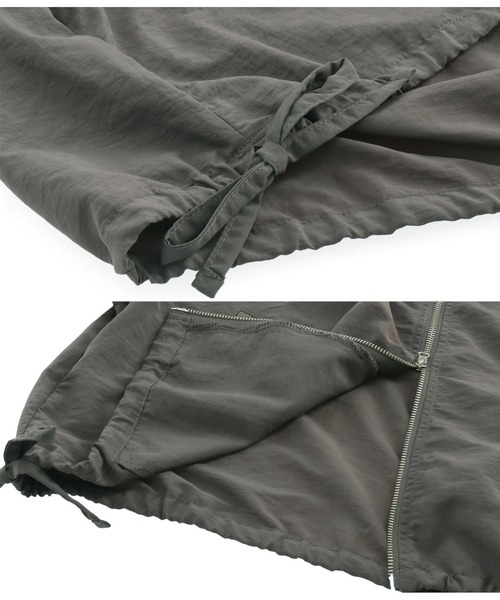 ANAP GｉRL（アナップガール）の「【ティーンズライン】肩ジップ付ナイロンブルゾン（M、Lサイズ）（ブルゾン・キッズ・スミクロ/カーキ・M/L）」の11枚目の写真