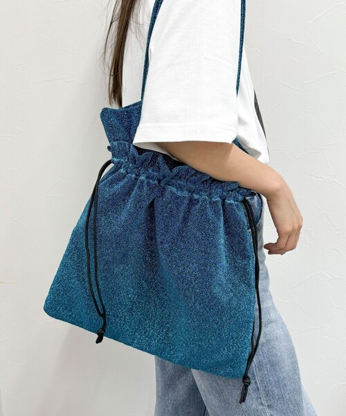 fredy emue（フレディエミュ）の「アウトポケットドロストラメトートバック（トートバッグ・レディース・ライトブルー/ブラック/シルバー・FREE）」の16枚目の写真