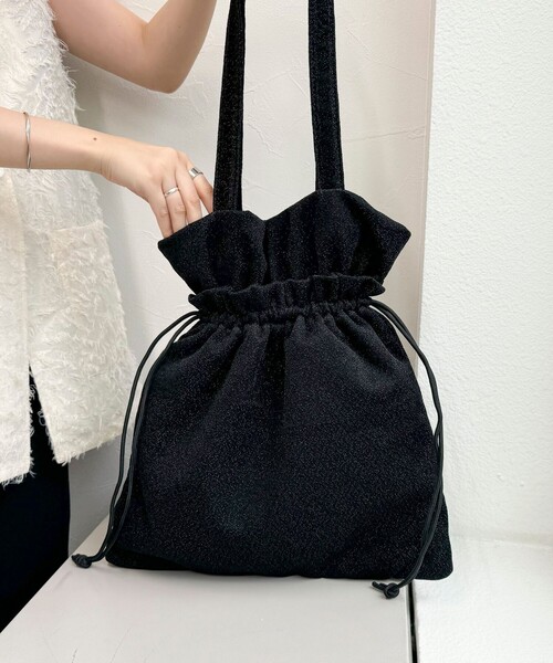 fredy emue（フレディエミュ）の「アウトポケットドロストラメトートバック（トートバッグ・レディース・ライトブルー/ブラック/シルバー・FREE）」の13枚目の写真