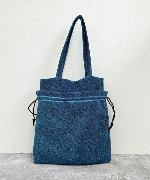 fredy emue（フレディエミュ）の「アウトポケットドロストラメトートバック（トートバッグ・レディース・ライトブルー/ブラック/シルバー・FREE）」の8枚目の写真