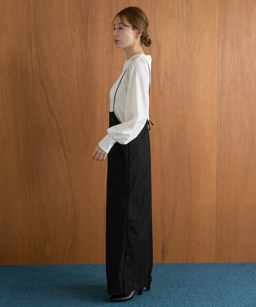 URBAN RESEARCH Sonny Label（アーバンリサーチサニーレーベル）の「『WEB限定』ナローサスペンダーサロペット（サロペット/オーバーオール・レディース・ブラック/ネイビー・FREE）」の7枚目の写真