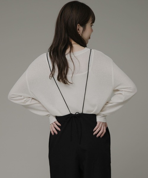 URBAN RESEARCH Sonny Label（アーバンリサーチサニーレーベル）の「『WEB限定』ナローサスペンダーサロペット（サロペット/オーバーオール・レディース・ブラック/ネイビー・FREE）」の11枚目の写真