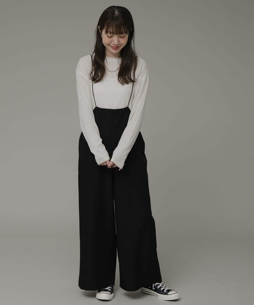 URBAN RESEARCH Sonny Label（アーバンリサーチサニーレーベル）の「『WEB限定』ナローサスペンダーサロペット（サロペット/オーバーオール・レディース・ブラック/ネイビー・FREE）」の12枚目の写真