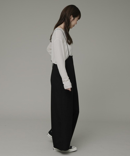 URBAN RESEARCH Sonny Label（アーバンリサーチサニーレーベル）の「『WEB限定』ナローサスペンダーサロペット（サロペット/オーバーオール・レディース・ブラック/ネイビー・FREE）」の16枚目の写真