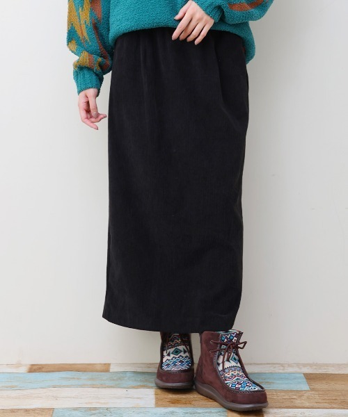 チチカカ(チチカカ)の「コーデュロイナロースカート(スカート・レディース・カーキ/ブラック/キャメル・FREE)」の2枚目の写真