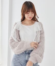 MAJESTIC LEGON | 肩リボンリブトップス(Tシャツ/カットソー)