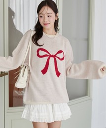 WEGO | WEGO/【24年秋冬新作】グラフィックニットBIGプルオーバー(ニット/セーター)