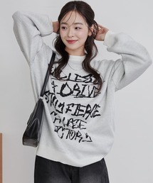WEGO/グラフィックニットBIGプルオーバー