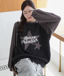 WEGO/グラフィックニットBIGプルオーバー
