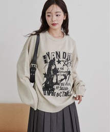 WEGO | WEGO/【24年秋冬新作】グラフィックニットBIGプルオーバー(ニット/セーター)