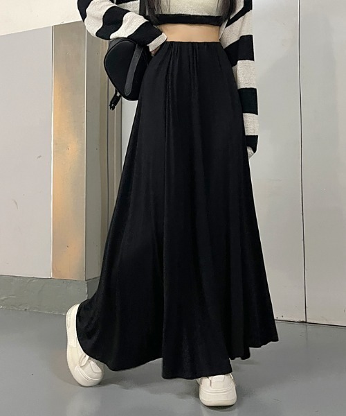 【Toteme】ドレープ感のあるリヨセル混紡ロングスカート ETRE TOKYO スカート ドレープウエストレイヤードライクロング