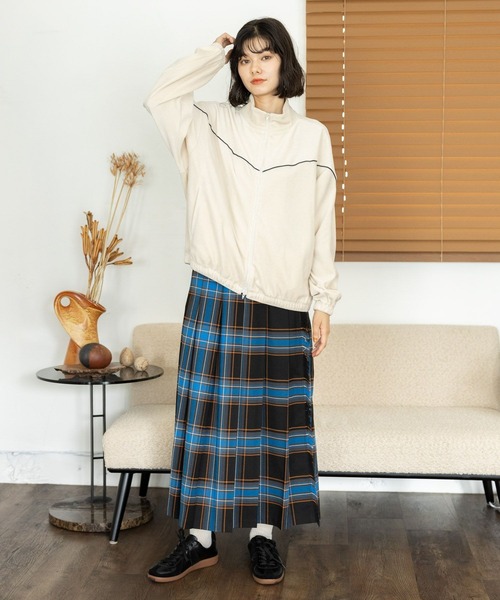 niko and...（ニコアンド）の「チェックツイルキルトスカート（スカート・レディース・ブラック/グリーン/ライトブラウン/アイボリー・MEDIUM/LARGE）」の5枚目の写真