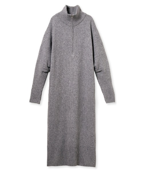 【NEW YEAR’S SPECIAL ITEM】ベスト×ハーフジップニットワンピース（ワンピース）｜emmi（エミ）
