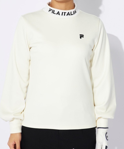 FILA GOLF(フィラゴルフ )の「【FILA GOLF/フィラゴルフ】レディース長袖モックネックシャツ ストレッチ ゴルフ(シャツ/ブラウス・レディース・ブラック/ブラウン系その他/オフホワイト/ピンク・MEDIUM/LARGE/X-LARGE/SMALL)」の5枚目の写真