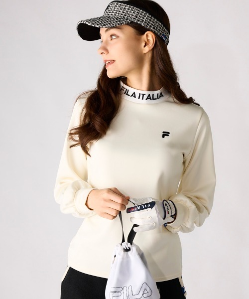 FILA GOLF(フィラゴルフ )の「【FILA GOLF/フィラゴルフ】レディース長袖モックネックシャツ ストレッチ ゴルフ(シャツ/ブラウス・レディース・ブラック/ブラウン系その他/オフホワイト/ピンク・MEDIUM/LARGE/X-LARGE/SMALL)」の11枚目の写真