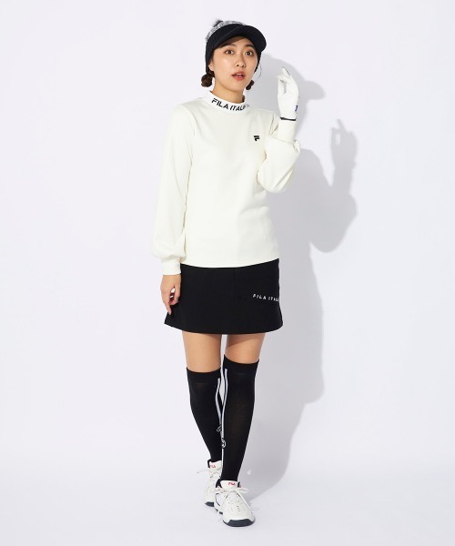 FILA GOLF(フィラゴルフ )の「【FILA GOLF/フィラゴルフ】レディース長袖モックネックシャツ ストレッチ ゴルフ(シャツ/ブラウス・レディース・ブラック/ブラウン系その他/オフホワイト/ピンク・MEDIUM/LARGE/X-LARGE/SMALL)」の13枚目の写真