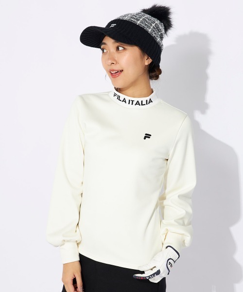 FILA GOLF(フィラゴルフ )の「【FILA GOLF/フィラゴルフ】レディース長袖モックネックシャツ ストレッチ ゴルフ(シャツ/ブラウス・レディース・ブラック/ブラウン系その他/オフホワイト/ピンク・MEDIUM/LARGE/X-LARGE/SMALL)」の9枚目の写真