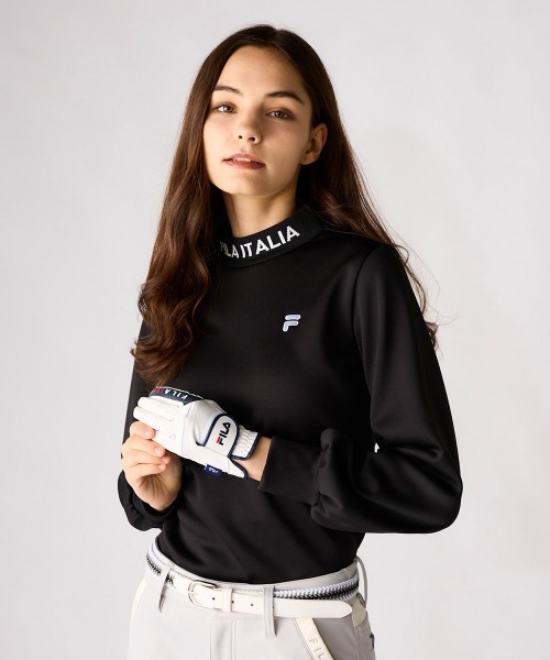 FILA GOLF(フィラゴルフ )の「【FILA GOLF/フィラゴルフ】レディース長袖モックネックシャツ ストレッチ ゴルフ(シャツ/ブラウス・レディース・ブラック/ブラウン系その他/オフホワイト/ピンク・MEDIUM/LARGE/X-LARGE/SMALL)」の22枚目の写真