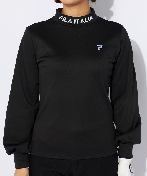 新品　G.G.G レディース 長袖モックネックシャツ ブラック M 42 新品 G.G.G レディース 長袖モックネックシャツ ブラック M 42 新品