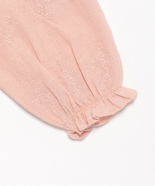 petit main（プティマイン）の「【リンク】ニット衿シャーリングブラウス(キッズ)（シャツ/ブラウス・キッズ・ピンク/キナリ・80ｃｍ/90cm/110cm/100cm/120cm/130cm）」の9枚目の写真