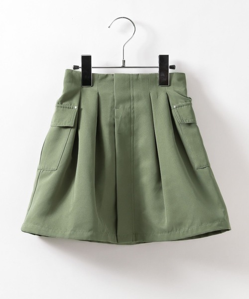 BAYFLOW（ベイフロー）の「[フラップポケット] カーゴスカート(KIDS)（スカート・キッズ・チャコール/カーキ・120cm/130cm/110cm/150cm/140cm）」の9枚目の写真