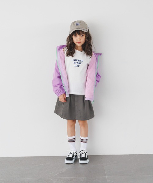 BAYFLOW（ベイフロー）の「[フラップポケット] カーゴスカート(KIDS)（スカート・キッズ・チャコール/カーキ・120cm/130cm/110cm/150cm/140cm）」の6枚目の写真