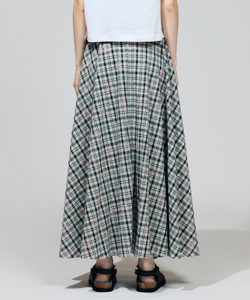 NON TOKYO(ノントーキョー)の「FLOCKED PRINT LONG SKIRT(スカート・レディース・イエロー/チェック・FREE)」の10枚目の写真
