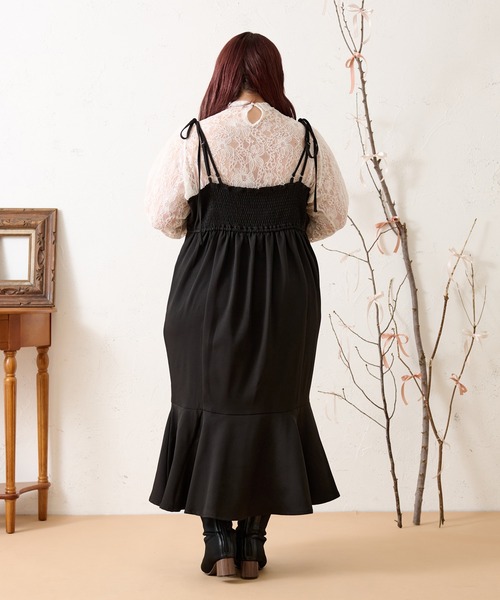 Uさん専用　Leja マーメイドシルエットキャミワンピース　S セール】【大きいサイズ】マーメイドキャミワンピース（ワンピース