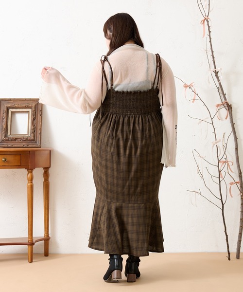 Louiosy(ルオシー)の「【大きいサイズ】マーメイドキャミワンピース(ワンピース・レディース・ブラック/ブラウン系その他/ピンク・LL/3L/4L)」の19枚目の写真