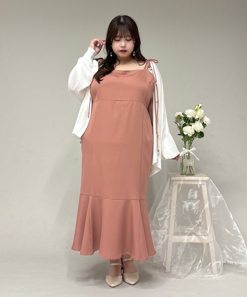 セール】【大きいサイズ】マーメイドキャミワンピース（ワンピース