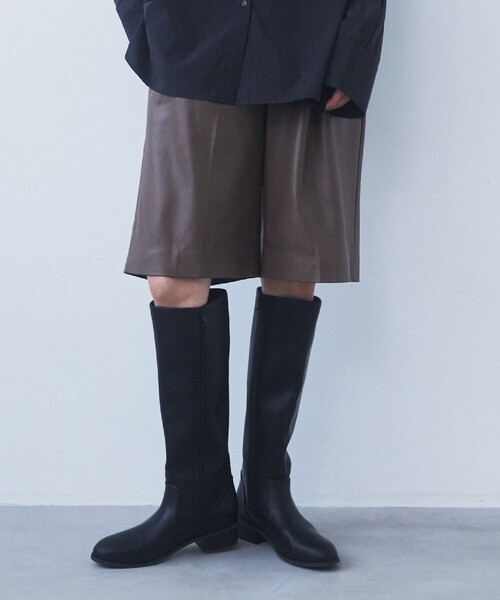 THE SHOP TK (ザ ショップ ティーケー )の「◆【@BAILA掲載】合皮ハーフパンツ(その他パンツ・レディース・ブラウン系その他/ブラック・12/13)」の4枚目の写真