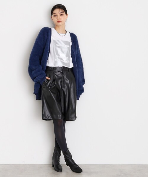 THE SHOP TK (ザ ショップ ティーケー )の「◆【@BAILA掲載】合皮ハーフパンツ(その他パンツ・レディース・ブラウン系その他/ブラック・12/13)」の7枚目の写真