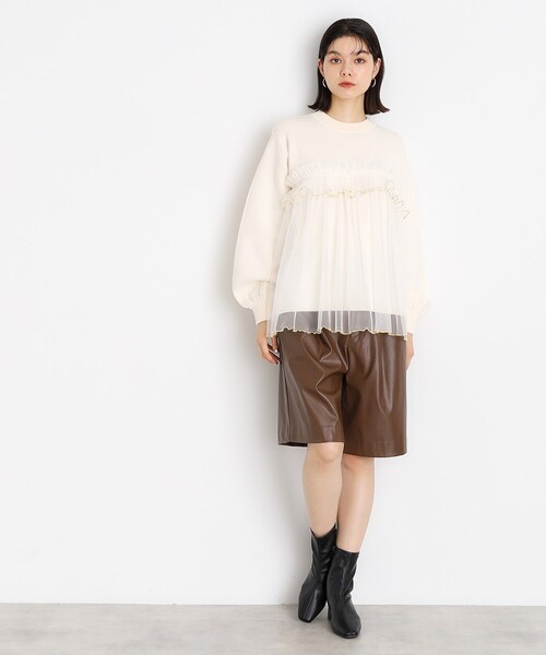 THE SHOP TK (ザ ショップ ティーケー )の「◆【@BAILA掲載】合皮ハーフパンツ(その他パンツ・レディース・ブラウン系その他/ブラック・12/13)」の13枚目の写真