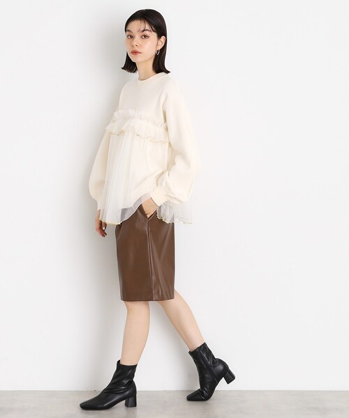 THE SHOP TK (ザ ショップ ティーケー )の「◆【@BAILA掲載】合皮ハーフパンツ(その他パンツ・レディース・ブラウン系その他/ブラック・12/13)」の14枚目の写真