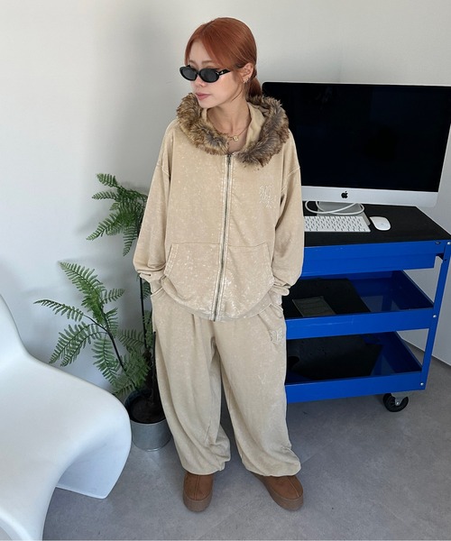 セダクル スウェット セットアップ スウェットパンツ ジャージ ピグメント加工スウェットパンツ